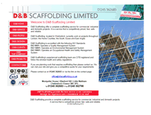 Tablet Screenshot of dbscaffolding.co.uk